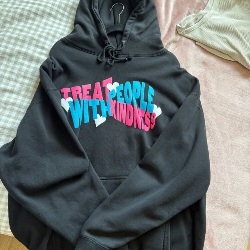 Official Harry Styles Treat People With Kindness Blue Puff Ink Hoodie